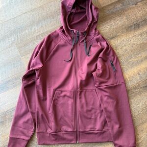 Nike Therma Fit burgundy Hooded Zip-Up Jacket
